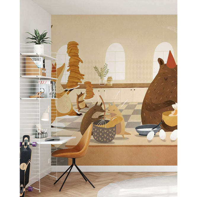 PHOTOWALL / Friends Flipping Pancakes (e322669)
