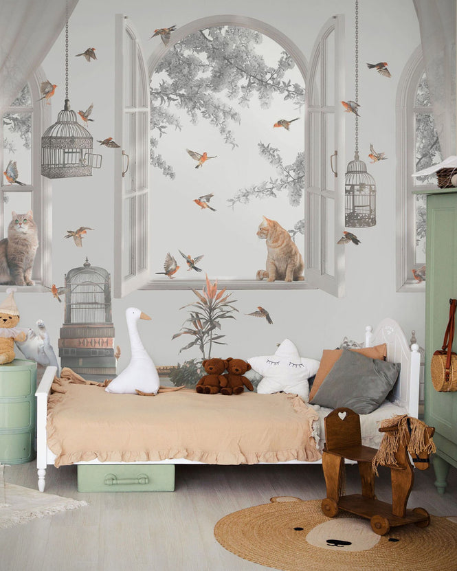 PHOTOWALL / Adorable Cats and Birds (e337170)