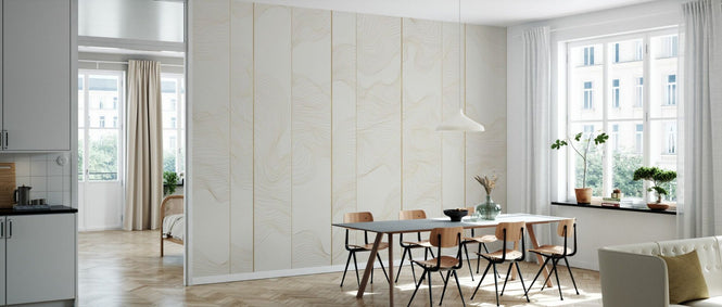PHOTOWALL / Illuminated Lines Curved - Soft Milk (e84152)