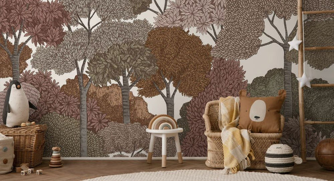 PHOTOWALL / Canopy - Olive Pinks (e84669)