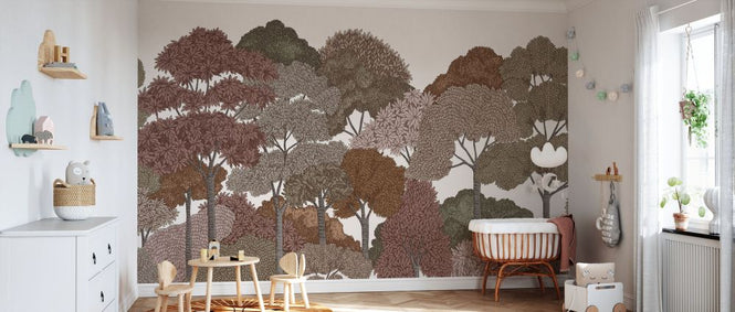 PHOTOWALL / Canopy - Olive Pinks (e84669)