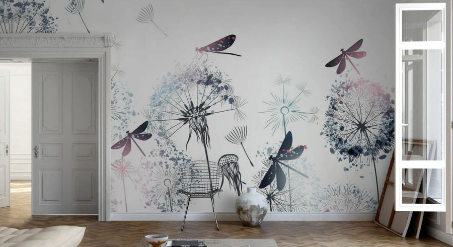 PHOTOWALL / Dandelions and Dragonflies (e92826)