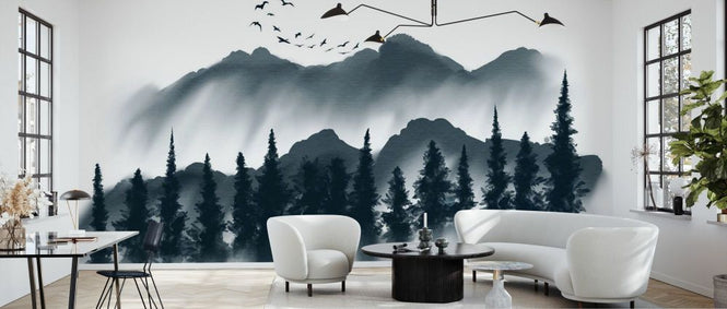 PHOTOWALL / Japanese Watercolored Ink Landscape (e92832)