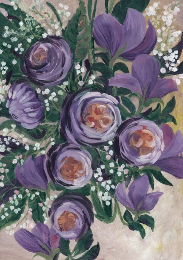 PHOTOWALL / Aaliyah Painterly English Roses (e92925)