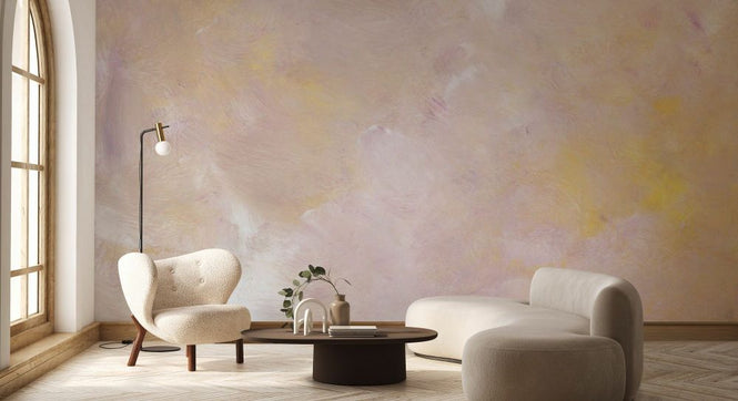 PHOTOWALL / Apricot And Mauve Oil Texture (e92926)