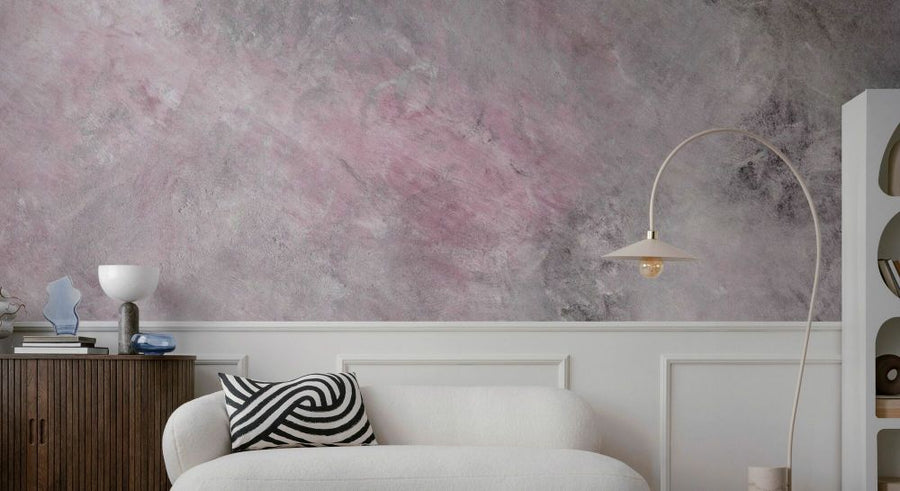 PHOTOWALL / Dusty Pink and Gray Oil Texture (e92929)