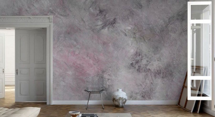 PHOTOWALL / Dusty Pink and Gray Oil Texture (e92929)