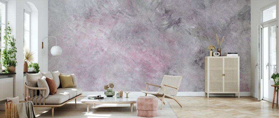 PHOTOWALL / Dusty Pink and Gray Oil Texture (e92929)