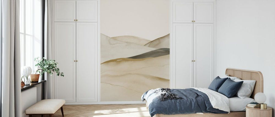 PHOTOWALL / Boho Watercolor Landscape - Beige and Grey IV (e93055)