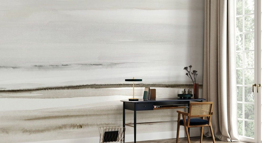 PHOTOWALL / Watercolor Seascape in Neutral Tones (e93061)