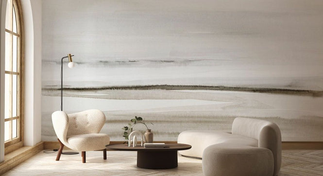 PHOTOWALL / Watercolor Seascape in Neutral Tones (e93061)