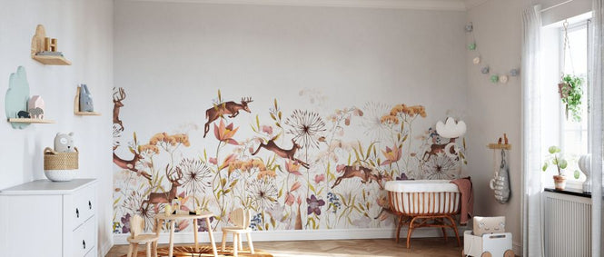 PHOTOWALL / Jumping Deer Among the Plants (e93084)