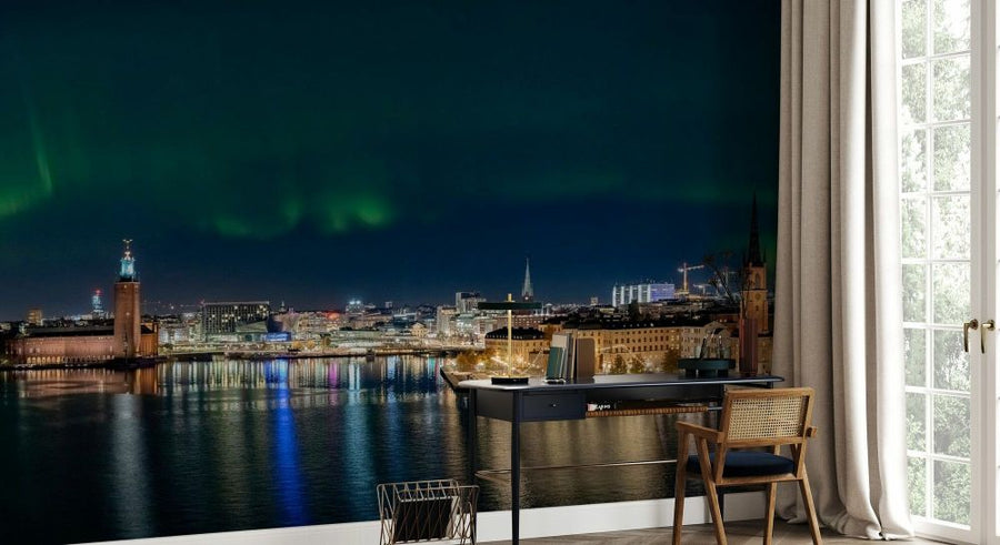 PHOTOWALL / Northern Lights over Stockholm (e93102)