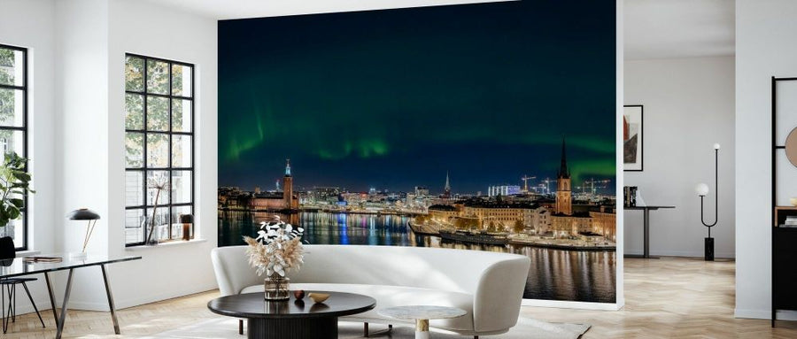 PHOTOWALL / Northern Lights over Stockholm (e93102)