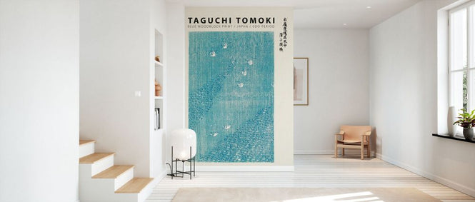 PHOTOWALL / Traditional Blue Woodblock Print (e93263)