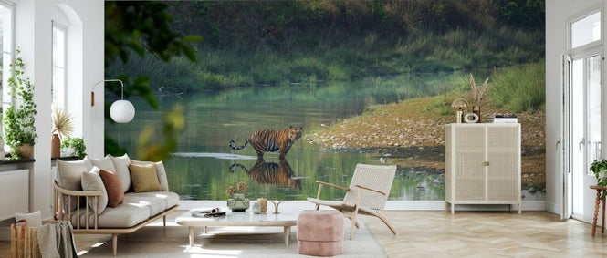 PHOTOWALL / Bengal Tiger Standing in Rriver (e93348)