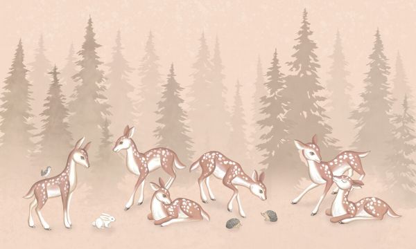 PHOTOWALL / Oh Deer - Beige (e93437)