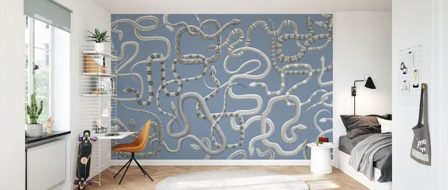 PHOTOWALL / Serpentine Elegance - Pale Blue (e93442)