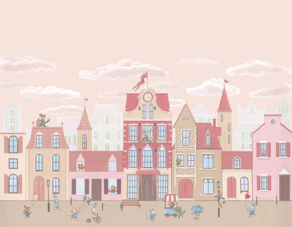 PHOTOWALL / Village of Furry Friends - Pink Hour (e93448)