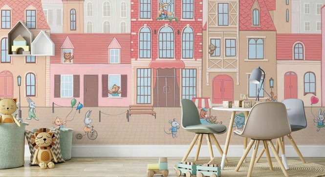 PHOTOWALL / Village of Furry Friends - Pink Hour (e93448)