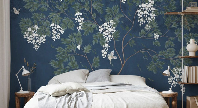 PHOTOWALL / Birds in the Trees - Blue (e93491)