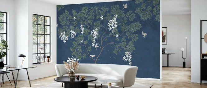 PHOTOWALL / Birds in the Trees - Blue (e93491)