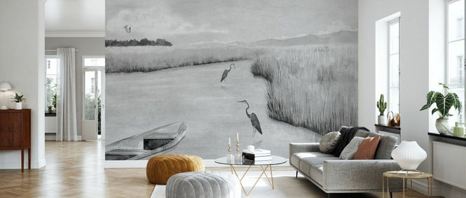 PHOTOWALL / Heron Bay - BW (e93497)