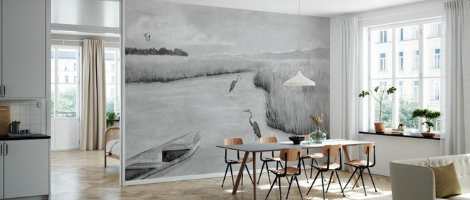 PHOTOWALL / Heron Bay - BW (e93497)