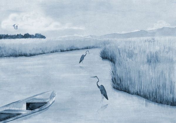 PHOTOWALL / Heron Bay - Blue (e93498)
