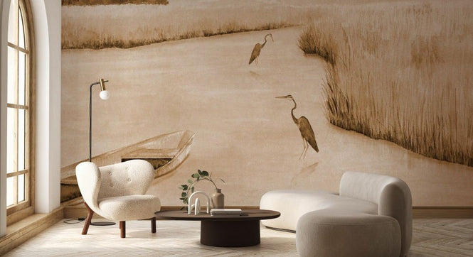 PHOTOWALL / Heron Bay - Sepia (e93499)