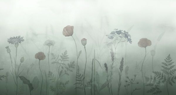 PHOTOWALL / Foggy Flowers - Dewdrop (e93510)