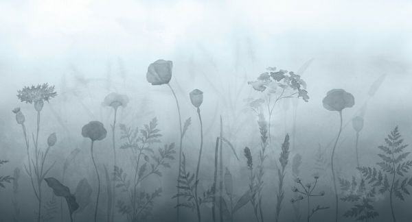 PHOTOWALL / Foggy Flowers - Dusk (e93511)