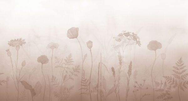 PHOTOWALL / Foggy Flowers - Sunrise (e93513)