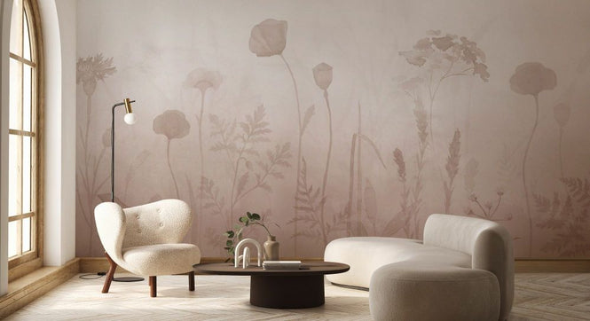 PHOTOWALL / Foggy Flowers - Sunrise (e93513)