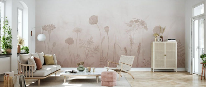 PHOTOWALL / Foggy Flowers - Sunrise (e93513)