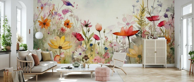 PHOTOWALL / Watercolor Flowers (e93543)