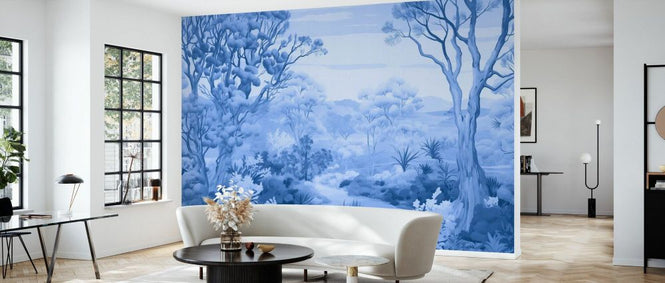 PHOTOWALL / Autumn Forest - Delfts Blue (e93554)