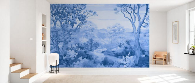 PHOTOWALL / Autumn Forest - Delfts Blue (e93554)