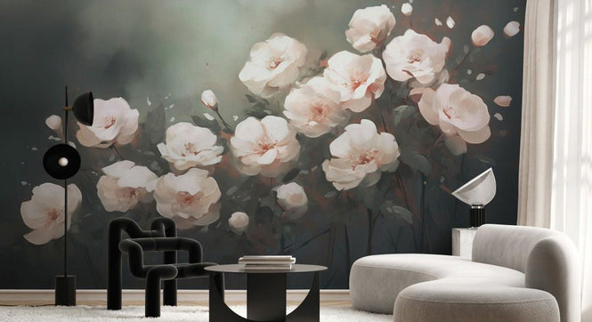 PHOTOWALL / Floating White Roses (e93558)