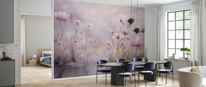 PHOTOWALL / Pink Water Poppies (e93563)