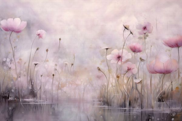 PHOTOWALL / Pink Water Poppies (e93563)