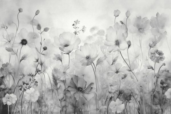 PHOTOWALL / Spring Field - Grey (e93565)