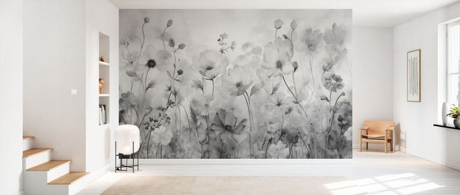 PHOTOWALL / Spring Field - Grey (e93565)