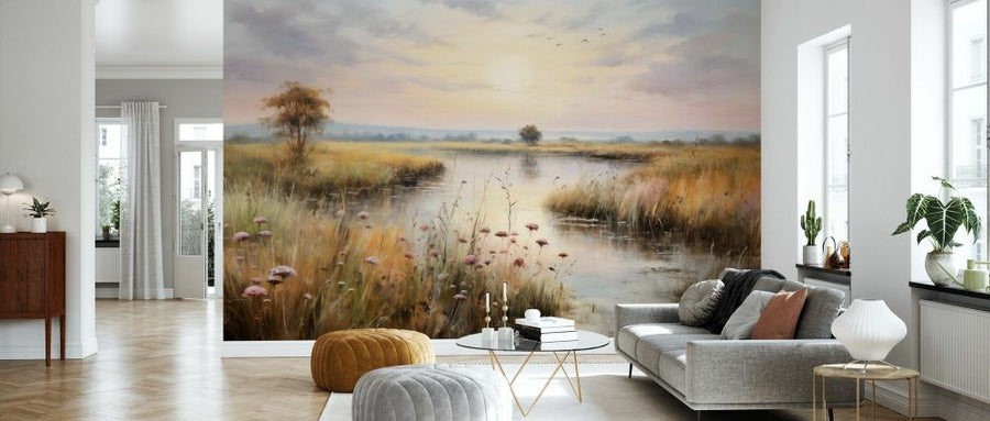 PHOTOWALL / Watercolour Wetlands Landscape (e93571)