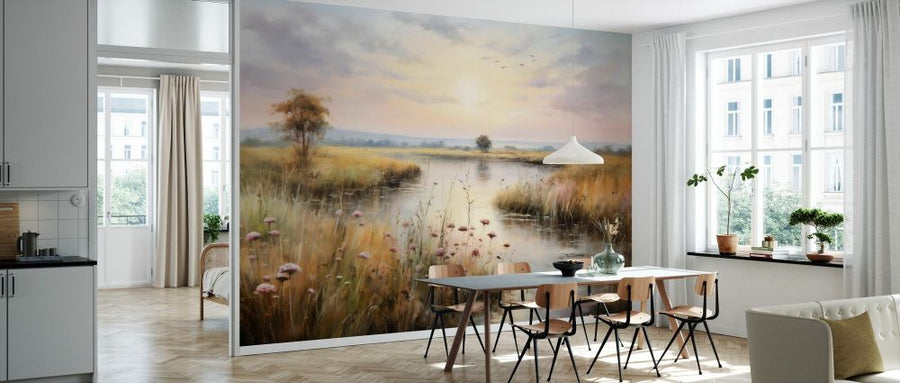 PHOTOWALL / Watercolour Wetlands Landscape (e93571)