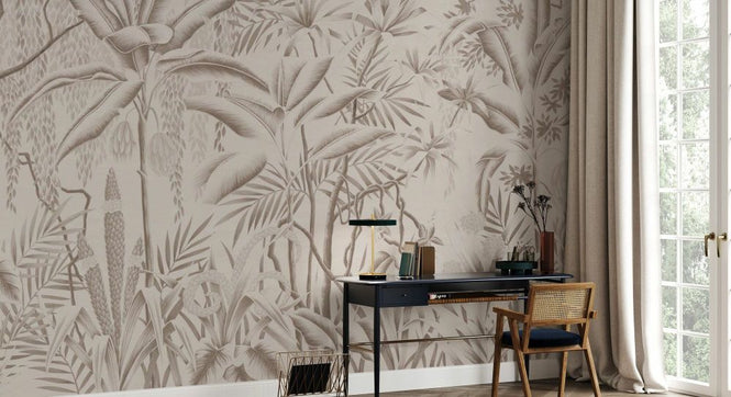 PHOTOWALL / Tropical Plants in the Jungle - Beige (e93624)