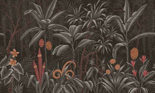 PHOTOWALL / Tropical Plants in the Jungle - Brown (e93625)