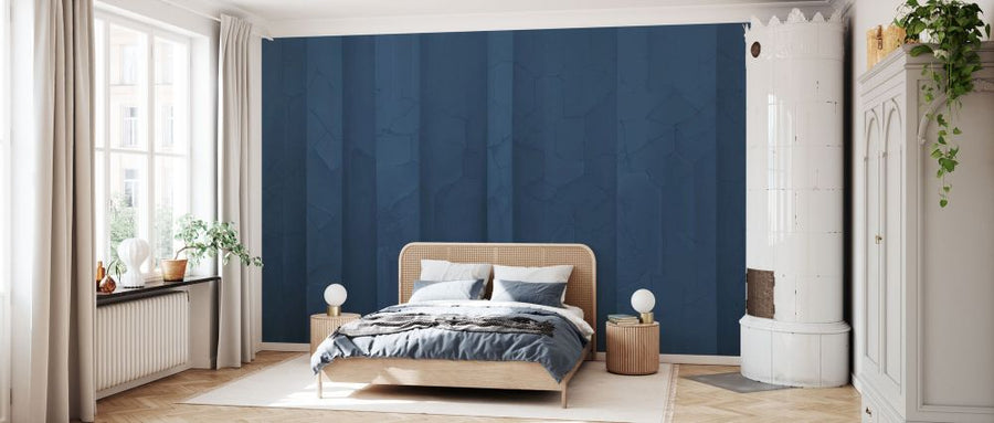 PHOTOWALL / Cracked Wall Pattern - Navy (e93641)