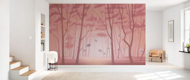 PHOTOWALL / Forest Fish - Pink (e93648)