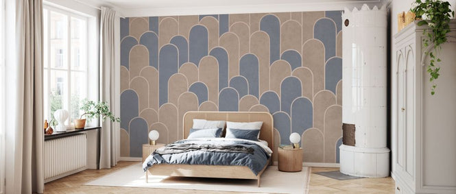 PHOTOWALL / Grand Arches Pattern - Beige Blue (e93667)
